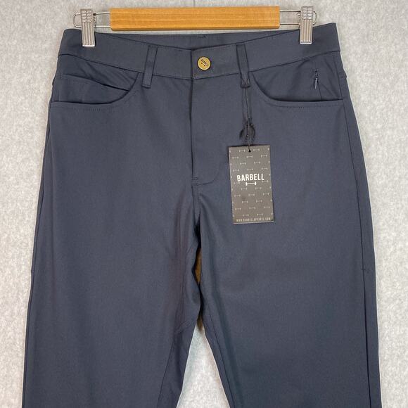 Barbell Apparel Pants Mens 28 (30x31) Navy Blue Slim Tech Denim Pant - Picture 2 of 12